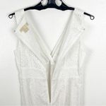 Michael Kors White Eyelet V-Neck Flat Pockets Lined Sleeveless, Dress Size 8 Photo 6