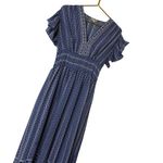 Max Studio 💙✨  Blue Flutter Sleeve Floral Tiered Maxi Dress 🌸 Size S – EUC Photo 5