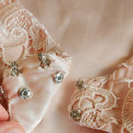 Bloomingdales crochet lace aqua dress Photo 2