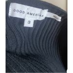 Good American Black Rib Knit Tie Waist MIDI Dress. Size 3=10/12 Lg, B70 $50 Photo 6