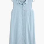Madewell NWOT  Light Blue Chambray Sleeveless Denim Shirt Dress Cowgirl Womens XS Photo 0