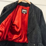 Vintage 90s Pelle CUIR Genuine Black Leather Crop Moto Biker Jacket Size XS Photo 4