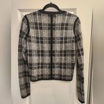 Paige NEW  Alpaca Wool Black And Grey Plaid Sweater Size XS Oversized Photo 4