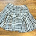 MINKPINK Women XS Kimberley Ra Ra Gray White Stripe Ruffle frayed Y2K Mini Skirt Photo 5