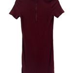 Mirrou Women’s Burgundy Short Sleeve Dress Red Photo 0
