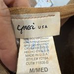 Yagi USA Tan Faux Suede Fringe Midi Skirt Sz M Size M Photo 3