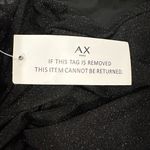 Armani Exchange AX  SHIMMERY STRAPLESS BLACK BODYCON RUCHED MIDI DRESS 12 Photo 5