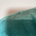 Eileen Fisher  Cardigan Sweater Open Front Linen Bright Blue Size Medium Photo 5