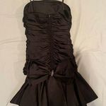 VTG 80’s Lillie Rubin 8 10 Formal Dress Gown Detachable Skirt Black Satin Party Photo 2