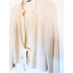 Elie Tahari 100% Extra Fine Merino Wool Ivory Knit Cardigan Photo 6