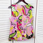 Nina Leonard  Paisley Retro Twill Sleeveless Tunic Top Pink Multi‎ 12 Photo 8