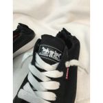 Levi's Women's Black Canvas Sneakers White Toe Lace Up Comfort Shoes size 6 Photo 4
