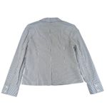 Orvis  Seersucker Three-button Blazer‎ Jacket Lightweight Cotton Stretch Womens 8 Photo 1