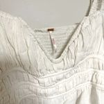 Free People Chloe Smocked Tie Neck Cotton Top Photo 4