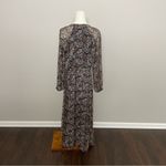 Natural Life Dress Maxi Floral Shimmery Lined Boho Bohemian Romantic Blue Gold Photo 10