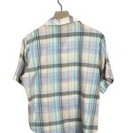 Vintage 70s 80s Pastel Short Sleeve Plaid Button Up Photo 5