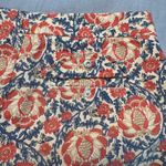 Liz Claiborne Audra Crop Pant Women's 10 Orange Navy Tan Classic Fit Pockets Photo 3