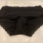 PINK - Victoria's Secret Victoria’s Secret Pink Black Low Rise Lace Trim Boyshort Size M New Without Tag Photo 1