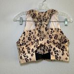 Fabletics  Athletic Leopard Print Racerback Sports Bra Women's Workout Fitness Photo 2