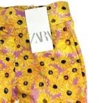 ZARA  NWT Pink Yellow Sunflower Floral Yoga Stretch Athletic Yoga Biker Shorts S Photo 2