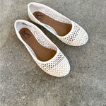 Anthropologie  Seychelles Ivory White Open Weave Flats Size 7.5 Memory Foam Shoes Photo 9