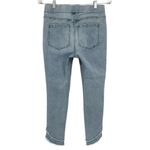 ISAAC MIZRAHI LIVE NWOT True Denim Pull On Ankle Slim Jeans Petite 0 Frayed Hem Blue Size 0P Photo 2