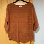 Market & Spruce  Burnt Orange 3/4 Sleeve Cable Knit Sweater - Size Medium Photo 0