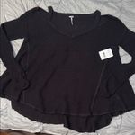 Free People  Charcoal Knit V-neck Sweater Photo 1
