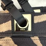 Furla Genuine Leather Red and Black Zebra Print Tote Photo 6