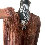 DÔEN Normandy Dress Small Tasseled Paisley Flowy Brown Red Dress Photo 3