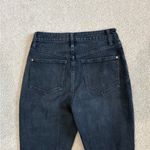 No Boundaries  high rise black straight leg distressed knee jeans in size 9 Photo 3