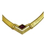 Christian Dior 1980s Vintage Dior V-shaped Rhinestone Necklace Photo 2