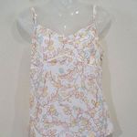 Gap  Silk Vintage Y2K Slip Tank Top Babydoll Floral Botanical Print Size Medium Photo 0