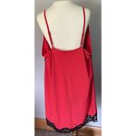 Cacique  Sexy Nightie Sz 22/24 Red Black Lace Slip Dress Honeymoon Cocktails Photo 2