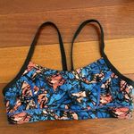 Lululemon Rise and Run Bra Mini Paint Storm Harbor Blue Multi / Black Photo 5
