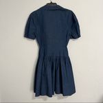 Vintage First Focus 90s Turquoise Star Studded Denim Peplum Dress Size 3/4 Blue Photo 5