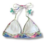 Victoria's Secret Victoria’s Secret Bikini Top L Boho Y2K Triangle Tassel Swim Floral Festival‎ Photo 3