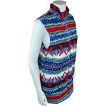 Denim & Co Womens Medium Aztec Print Full-Zip Fleece Collared Vest Polyester Photo 1