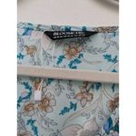 BloomChic Teal Boho Crossover Blouse Floral Peplum Tie Belt Hippie V Photo 2