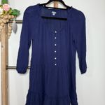 Aerie  Blue Long Sleeve Peasant Mini Dress Size X Small Photo 2
