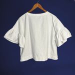 Vineyard Vines Ruffle Bell Sleeve Blouse in White Photo 1