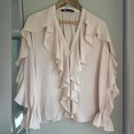 ZARA  light pale pink ruffle flowy blouse Photo 0