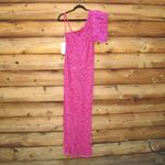 Mac Duggal 10912 Womens Pink EMBELLISHED PUFF ONE SHOULDER COLUMN GOWN Dress Photo 11