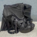 Herve Leger  Leather Zipper Heels Boots Size 38. Photo 4