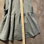 Sonoma  Tank Top Womens Medium Sage Green Halter Knit Shirt Tiered Tie Back Photo 5