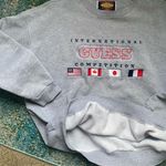 Guess Vintage 90s International Competition gray logo flags sweatshirt, size XL Photo 3