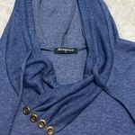 Lightweight Hooded Long Sleeve Top Button Detail Sz Large Women’s Blue Photo 6