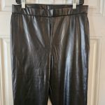 H by Halston Faux Leather Pants Size Medium Black High Rise Women's Biker Pants Ankle Zipper Photo 2