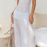 Urban Outfitters UO Blue Sheer Lace Maxi Dress Photo 1