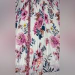 Flying Tomato Med Cottagecore Victorian Romantic Chiffon Midi Dress Ivory Size M Pink Photo 11